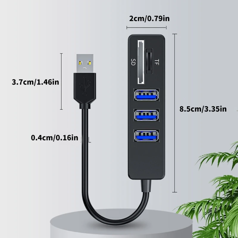 Adaptateur d'extension USB DN59 à 5 ports, Hub, données transparent, lecteur carte