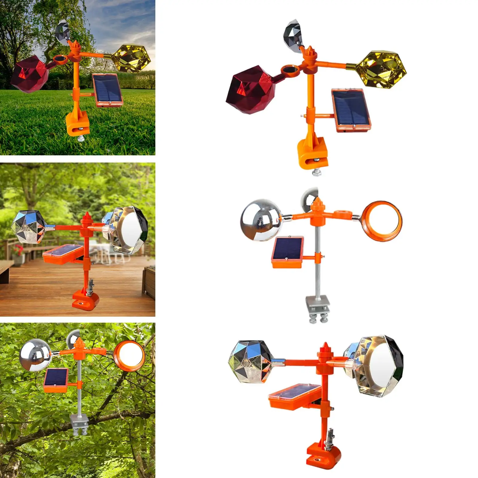 

Wind Power Birds Scarer Drive Away Device 360 Degree Crop Outdoors Pigeon Tools