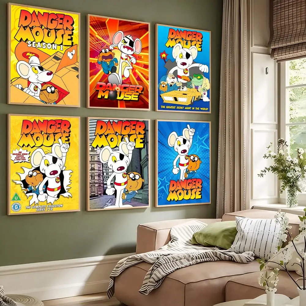 anime Danger Mouse Poster Poster HD Printing Comfortable and Fresh Style Wall Art Home Decor Living Room Cafe Gift