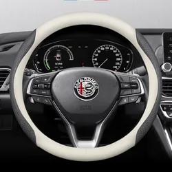 Leather Car Steering Wheel Cover for Alfa Romeo 159 Spider 147 8C GT Brera S MiTo 2006 2007 2008 2009 2010 Interior Accessories