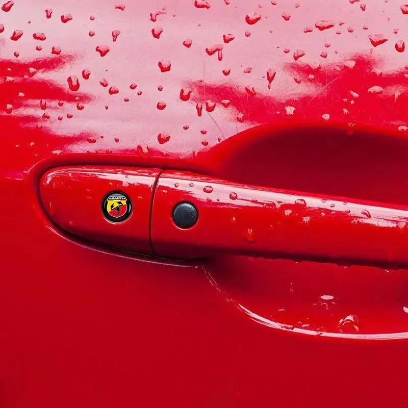 2/4/8 قطعة قفل باب السيارة ثقب المفتاح حماية ملصق قفل الباب ثقب غطاء ملصقات لشركة فيات أبارث باندا برافو بونتو كروما 500 595