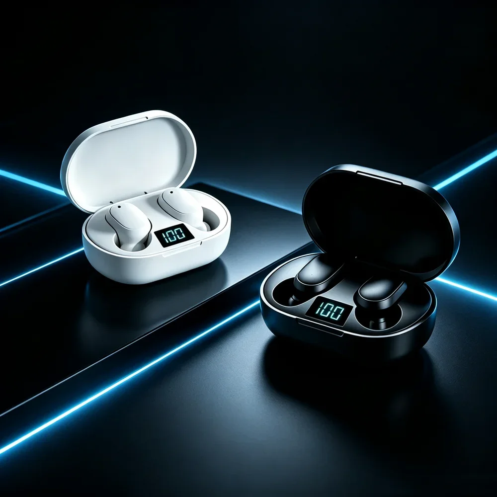TWS Wireless Headphones Fone Bluetooth Earbuds Present Balanced Sound Field, Soft Ear Fittings, Portable Storage Case for Travel