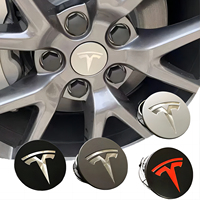 4pcs for Tesla Model 3 Model Y Badge Covers Hub Caps 4pcs 56mm Hub Center Caps for Tesla Model Y X S 2023 Auto Accessories Style