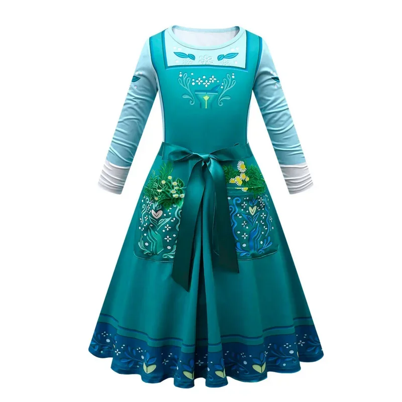 Neue 2025 Film Encanto Frauen Mädchen Julieta Madrigal Cosplay Kostüm Outfits Familie Party Halloween Karneval Kleid für Erwachsene Q7Q8