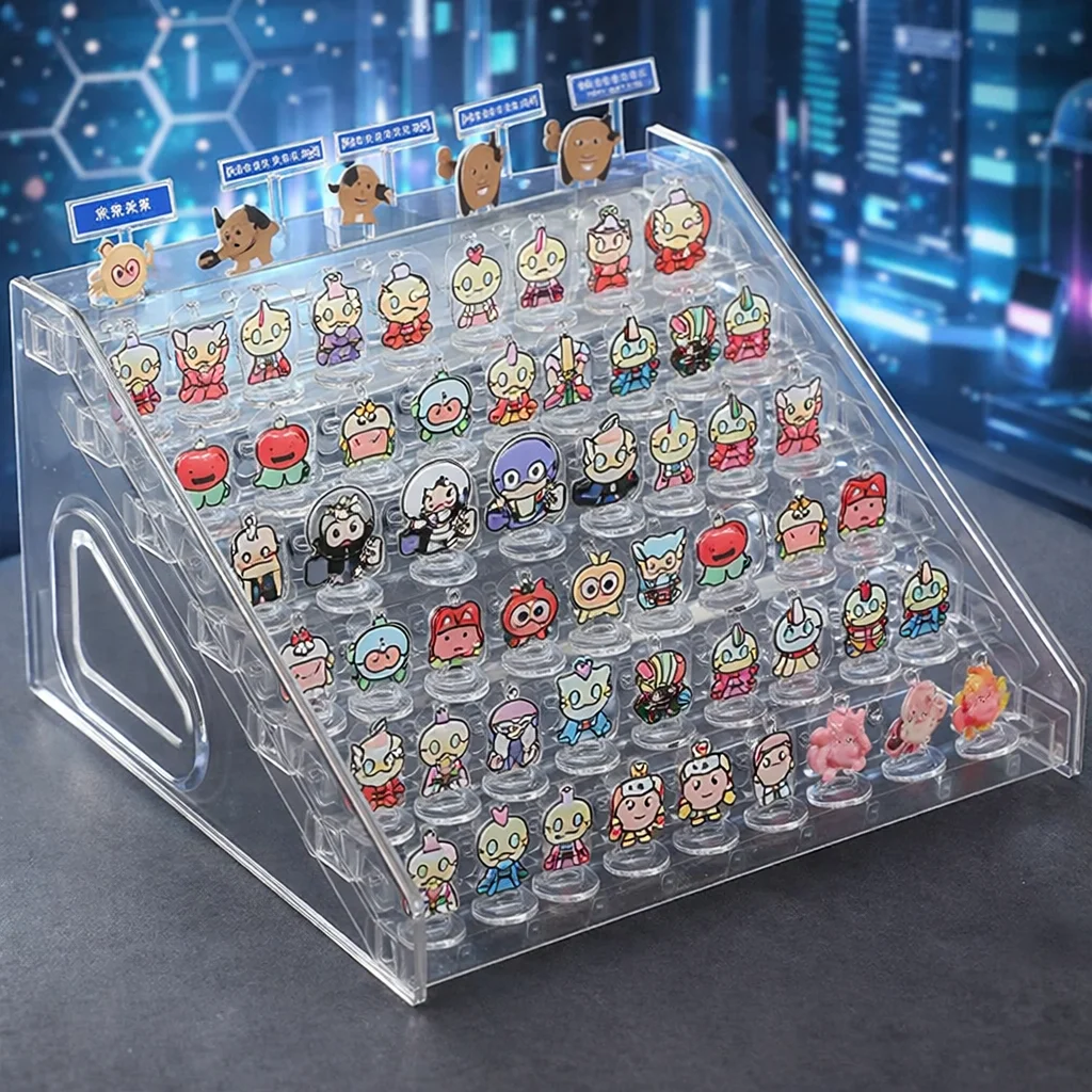Version Display Stand Action Figure Cute Toy Desktop Organizer Holder Large Capacity Modern Minimalist Style Plastic Material