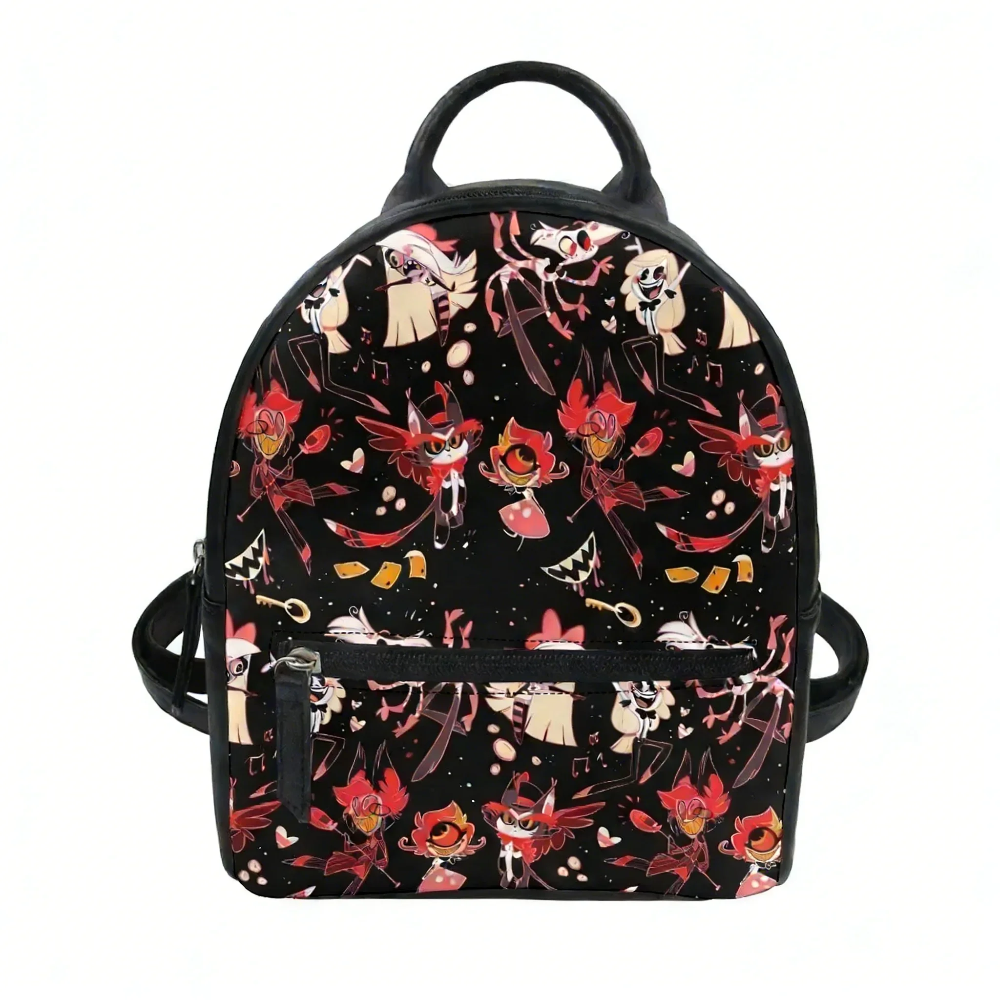 Hot Comics Hotel Hazbin Custom Backpack Purse Women Carter Schoolbags Double Shoulder Bag Mini Daypack Leather Travel Bag