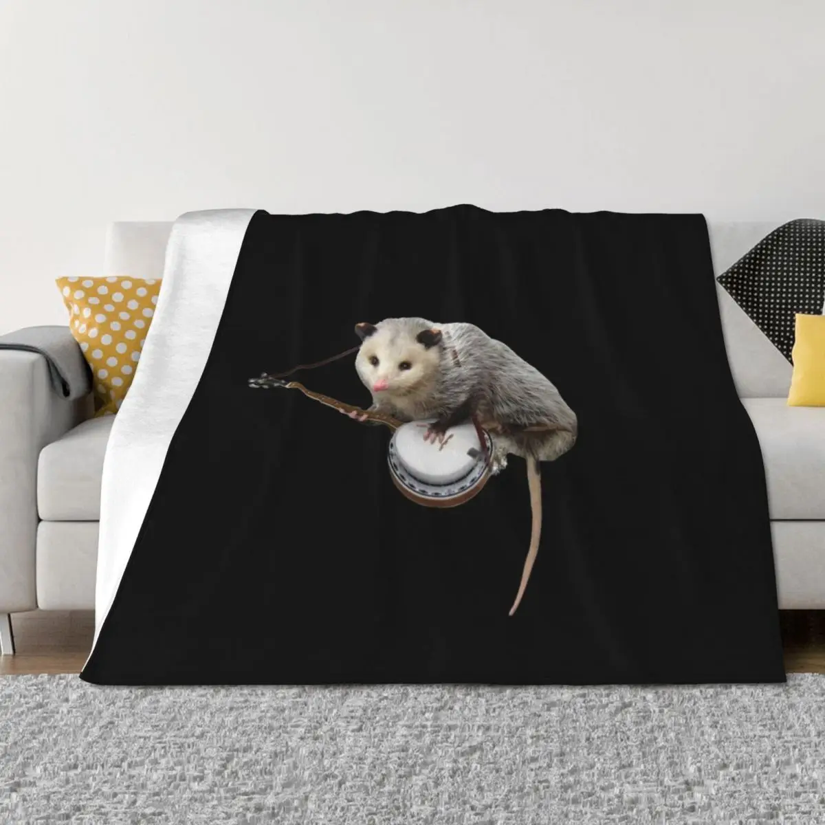 بطانية رمي البانجو من Opossum يغطي أرائك زينة عيد الميلاد والبطانيات المزخرفة #1