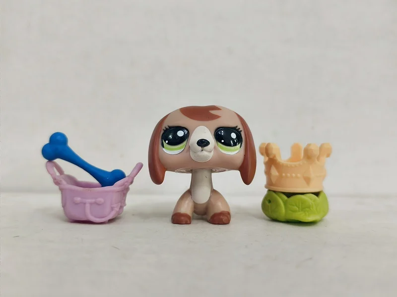 Littlest Pet Shop Toy pet Dachshund Dog #2035 W/Accessories LPS action figure kid toy