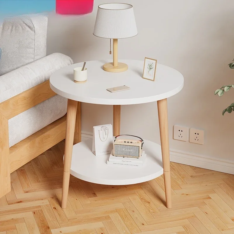 Small table living room small coffee table mini bedroom bedside balcony small round table sofa side table