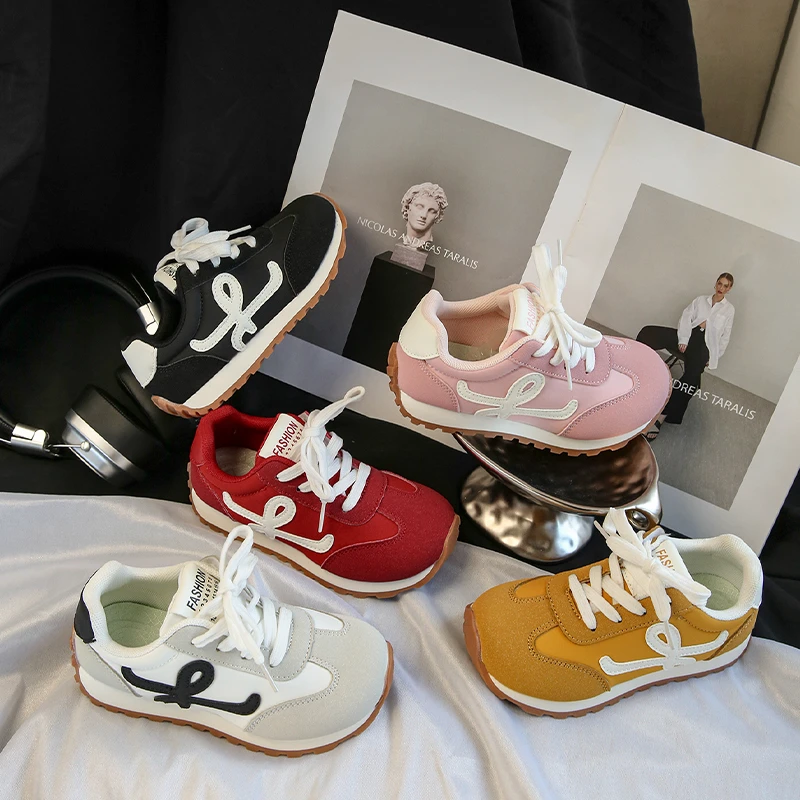 

2025 New Spring Autumn Children's Soft Soled Anti Slip Wear Resistant Student Running Shoes Boys Girls Leisure Sports Shoes