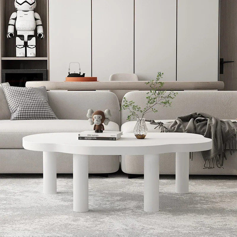 Nordic solid wood coffee table table small apartment simple modern home living room special-shaped cloud coffee table