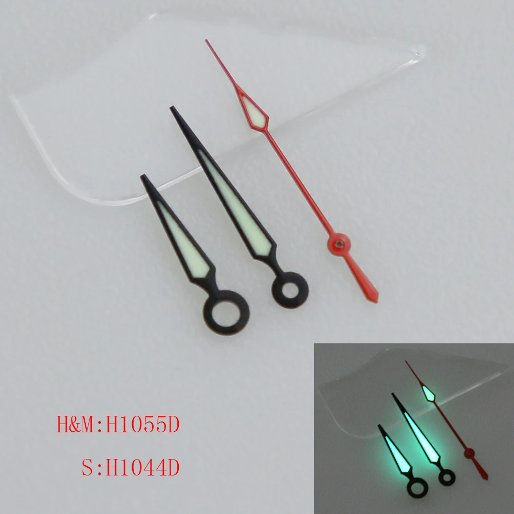 1055 Cut Face Super C3 Green Luminous  Fit NH34 35 36 38 70 Automatic Movement SKX007 Watch Hands