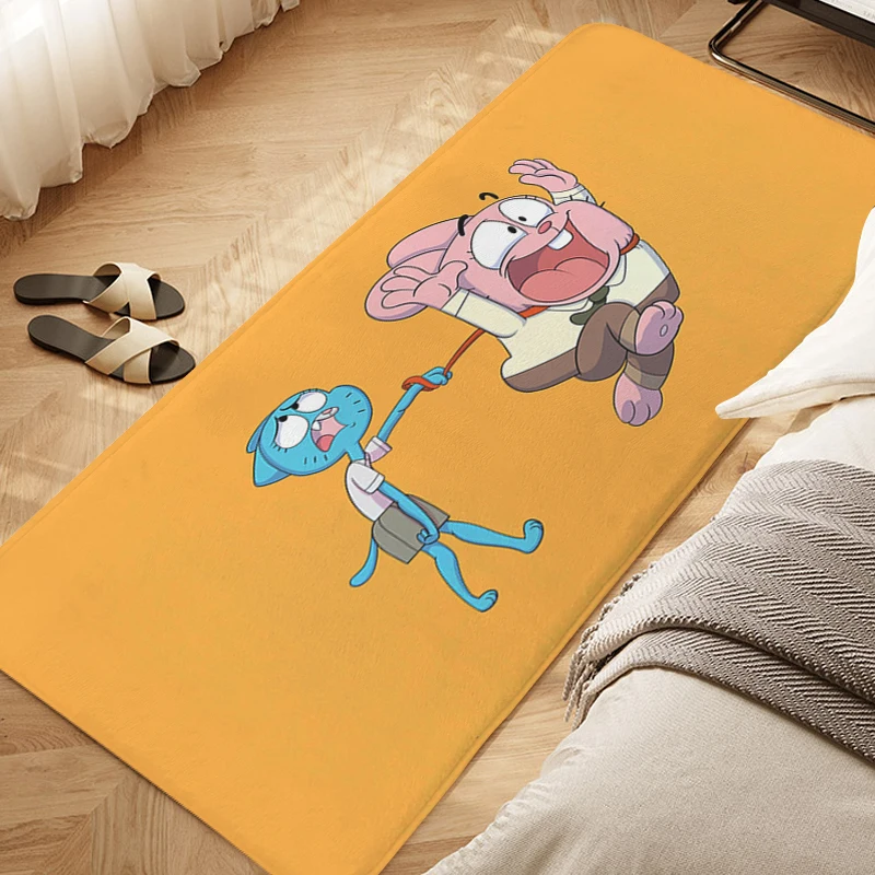 

Bedroom Rug Slip-resistant The D-Amazing World of Gumball Porch Foot Mat Non-slip Kitchen Carpet Custom Doormat Entrance Door