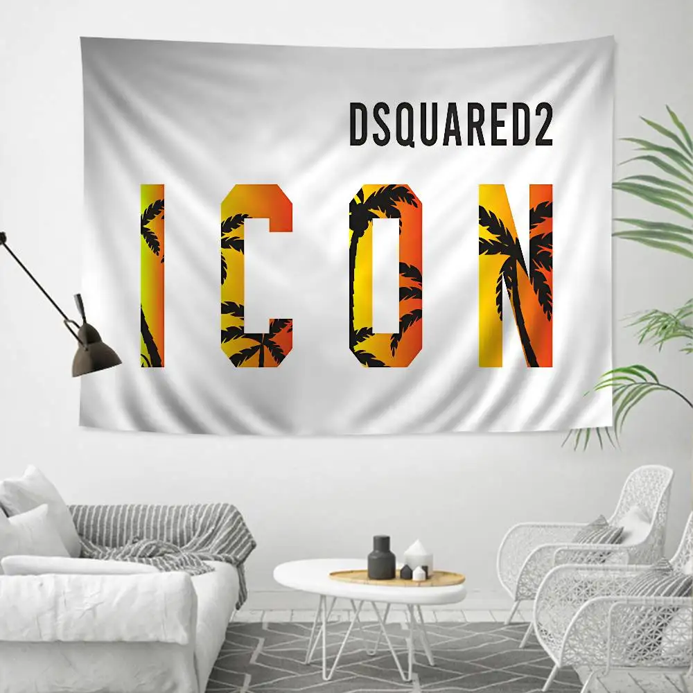 Design D-d-dsquared2S Anime Tapestry Hippie Flower Wall Carpets Dorm Decor Cheap Hippie Wall Hanging