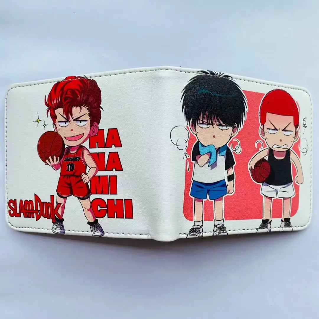 New Hot Anime SLAM DUNK PU Wallet with ID Card Holder Men Women Short Bi-fold Coin Purse Pouch Money Clip Wallets Cosplay Gift