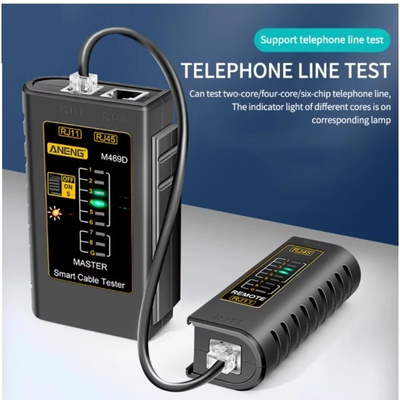 High Quality M469D RJ45 Cable LAN Tester Network Cable Tester RJ45 RJ11 RJ12 CAT5 UTP LAN Cable Tester Networking Repair Tool