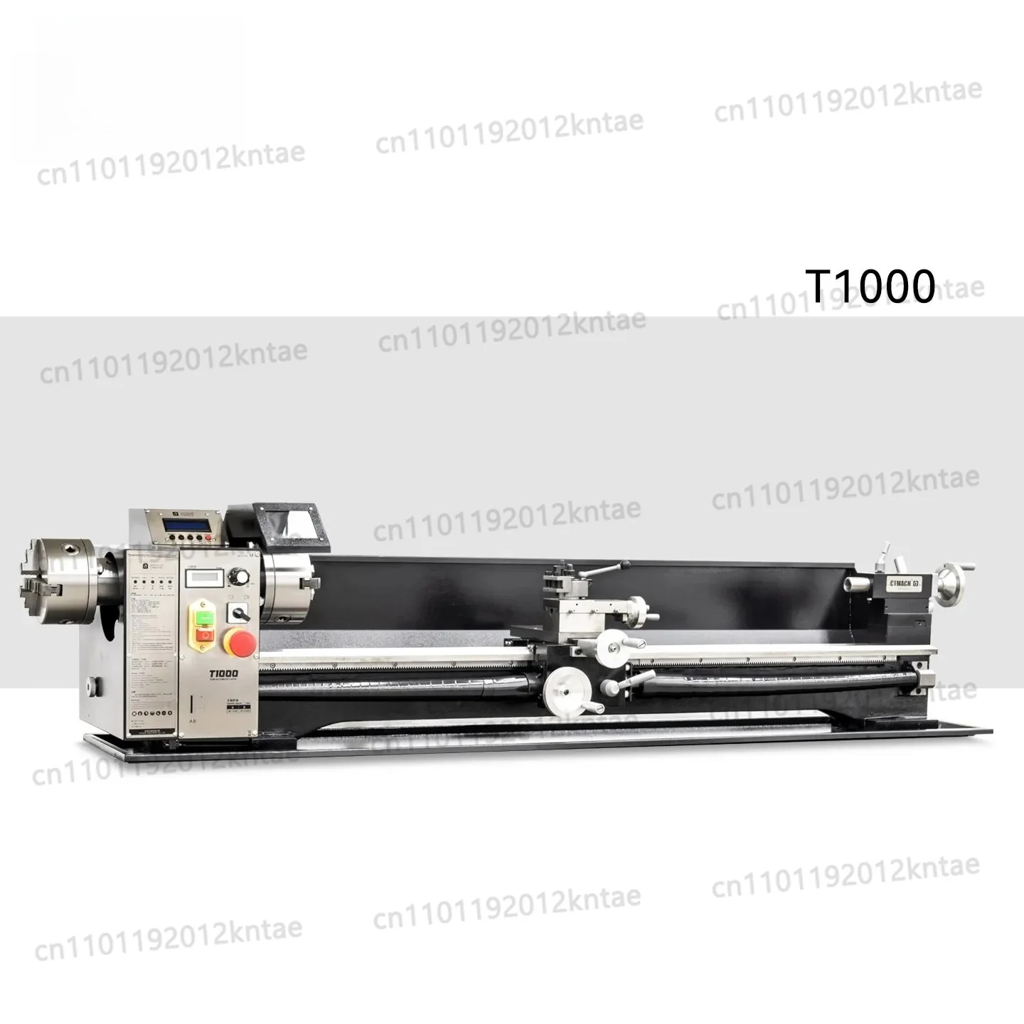 T1000 Horizontal Double Chuck Metal Lathe 220V for Cue Repair and Woodworking Maintenance