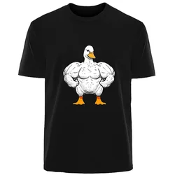 Fun Strong Duck Print Summer High Quality Men's 100% cotton comfortable Breathable casual T-shirt for men outdoor street wear