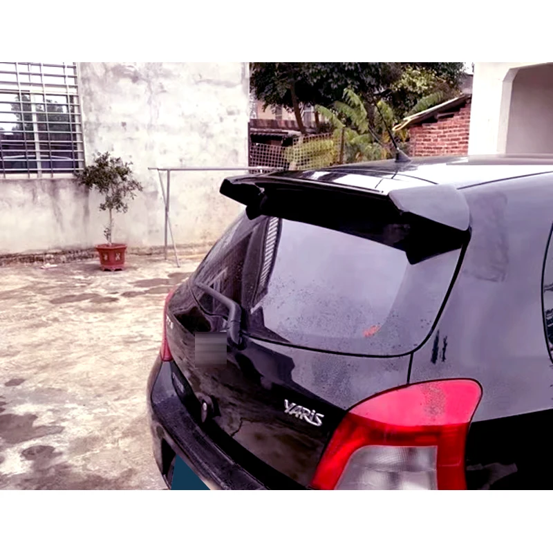 Gloss Black Spoiler for Toyota Yaris Hatchback 2008 09 10 11 12 13 Rear Boot Ducktail Wing Decoration Accessories