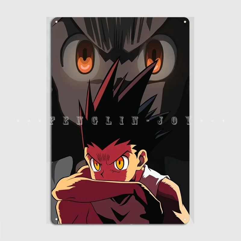Gon Freecss Hunter Poster Metal Plaque Cinema Kitchen Bar Cave Printing Wall Decor Tin Sign Poster