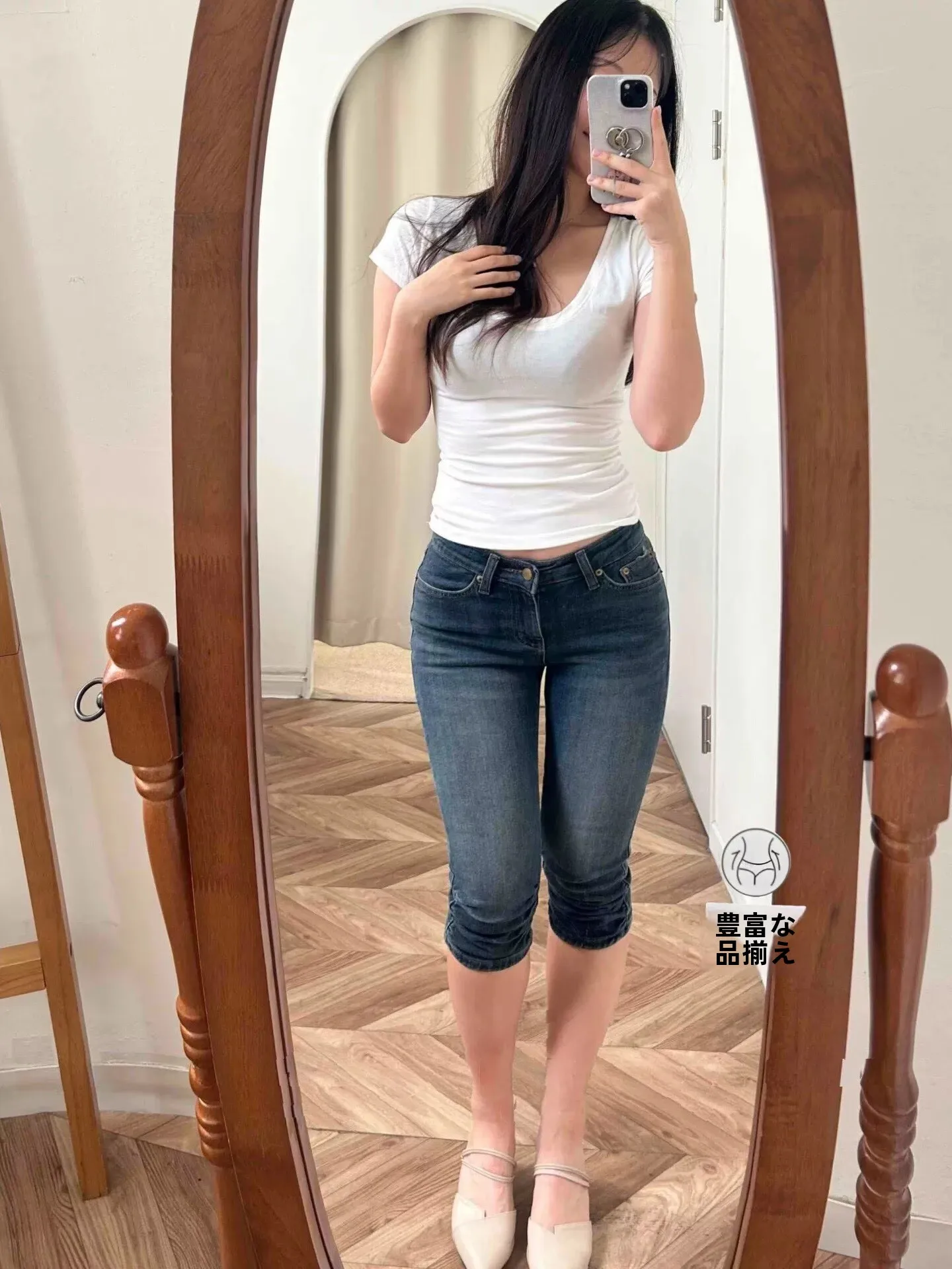 High Waist Slim Fit Harlan Jeans Women's High Elasticity Cotton Denim Shorts Summer Fashion Retro Washed Hip Enhancing