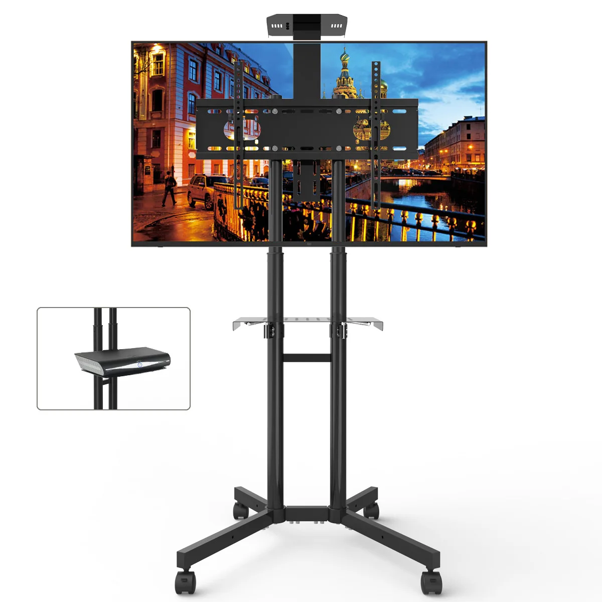 TV stand floor 32-70 inch LCD TV hanger conference cart mobile bracket telescopic