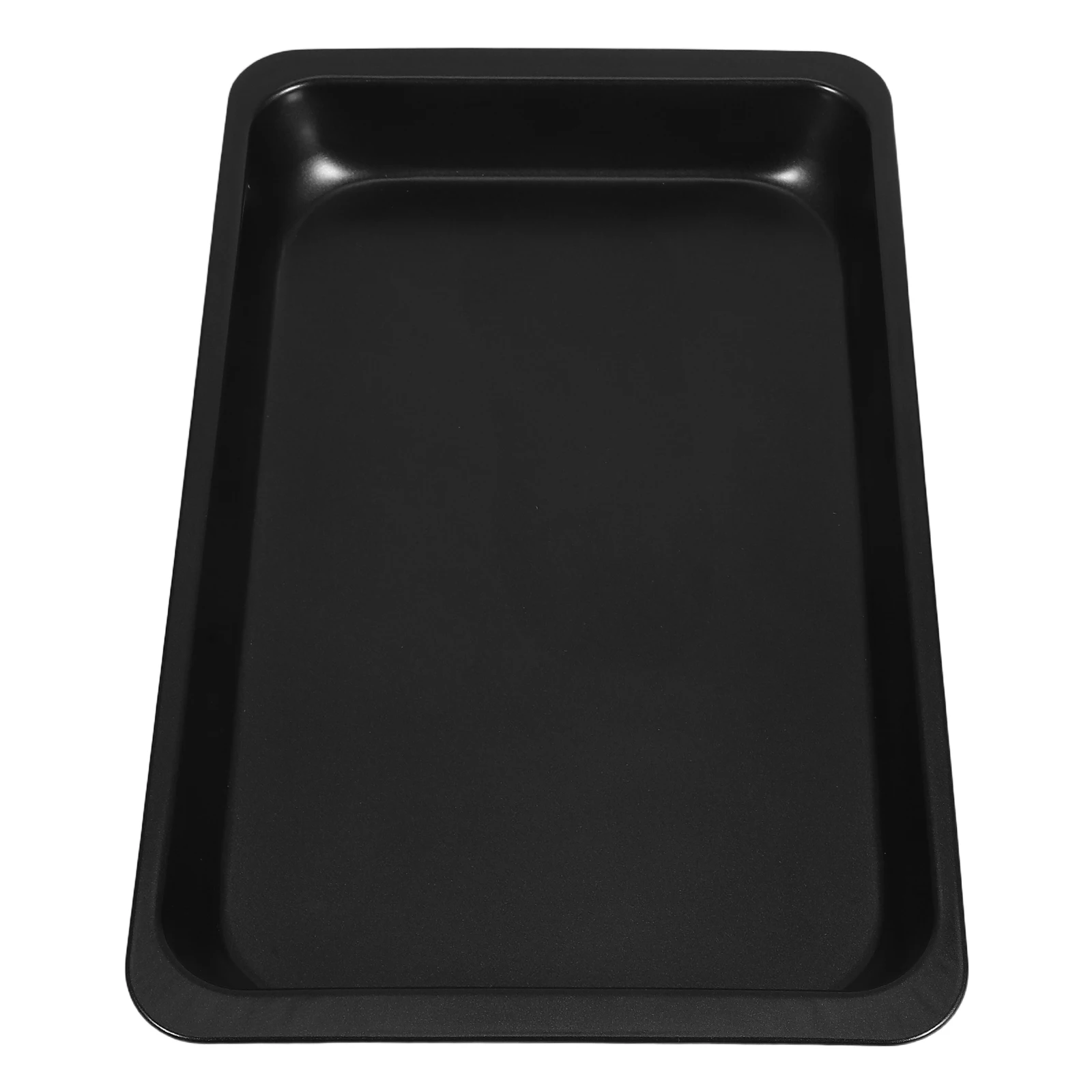 

Non-Stick Carbon Steel Rectangular Baking Tray 11.99 Inch Oven Safe Microwave Toaster Pan For Cakes Cookies Pizzas Bread