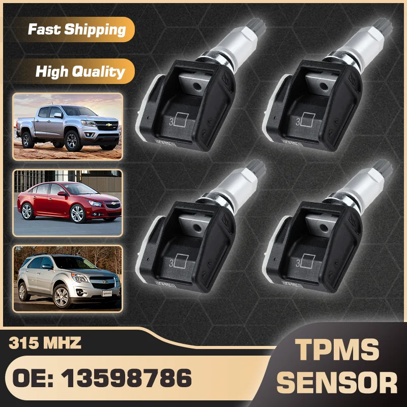 

1/4Pcs Tire Pressure Monitor Sensor TPMS For Chevrolet Colorado 2015-2018 Chevy Cruze 2011-2015 Chevy Equinox 2010-2017 13598786