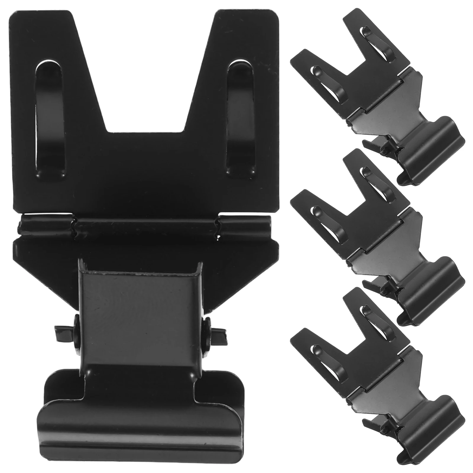 

4 Pcs Clips Price Tag Market Sign Holder Advertising Stand Merchandise Display Tags Black