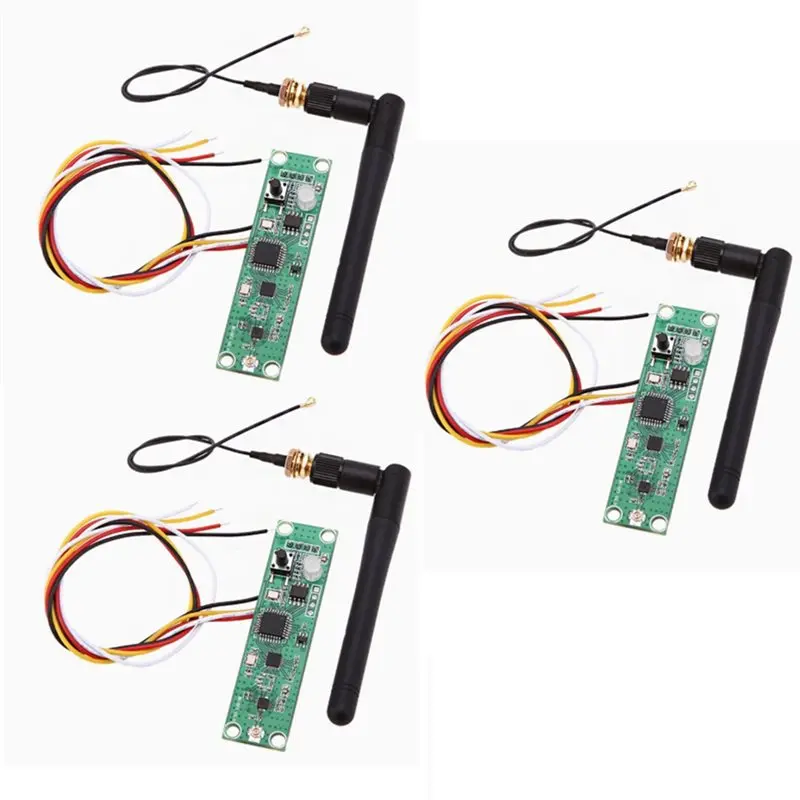 

Беспроводной контроллер N75R-DMX512 2.4G, 3 шт. (передатчик и приемник), модуль PCB 2-в-1 с антенной для встроенных сценических светильников DIY