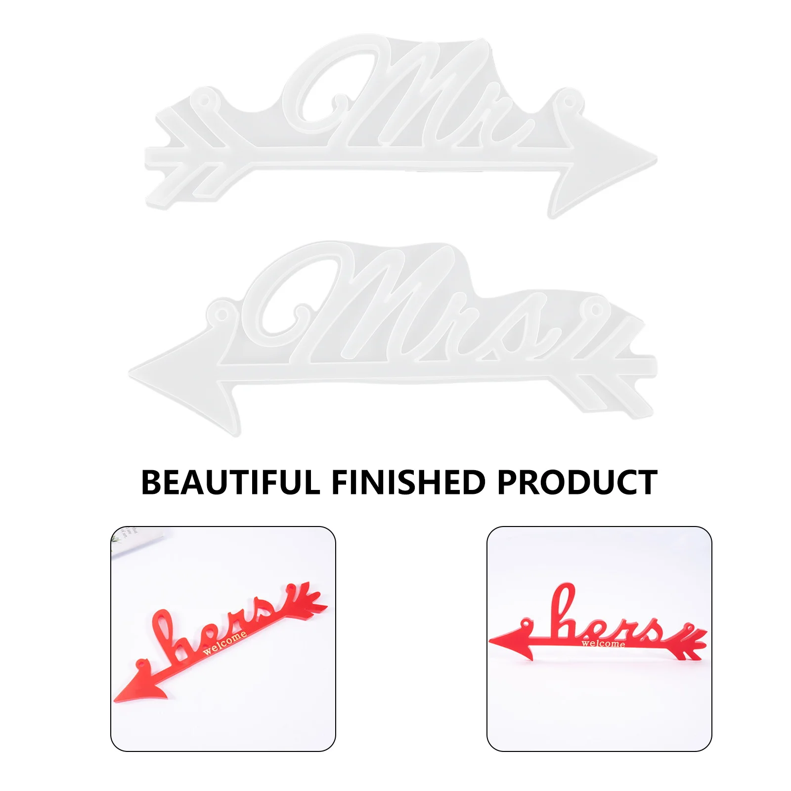 

2Pcs Arrow Label Silicone Mold Creative Non-Sticky DIY Manual Mold for Handmade Hanging Ornaments Durable Silicone Mould