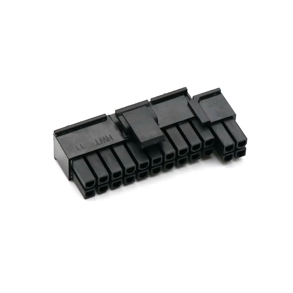 Angitu 5557 4.2 مللي متر 20 + 4Pin 24Pin ATX MB موصل أحمر أسود 4.2 مللي متر 20 + 4 ذكر الإسكان ل 24P اللوحة تمديد كابل DIY-10 قطعة