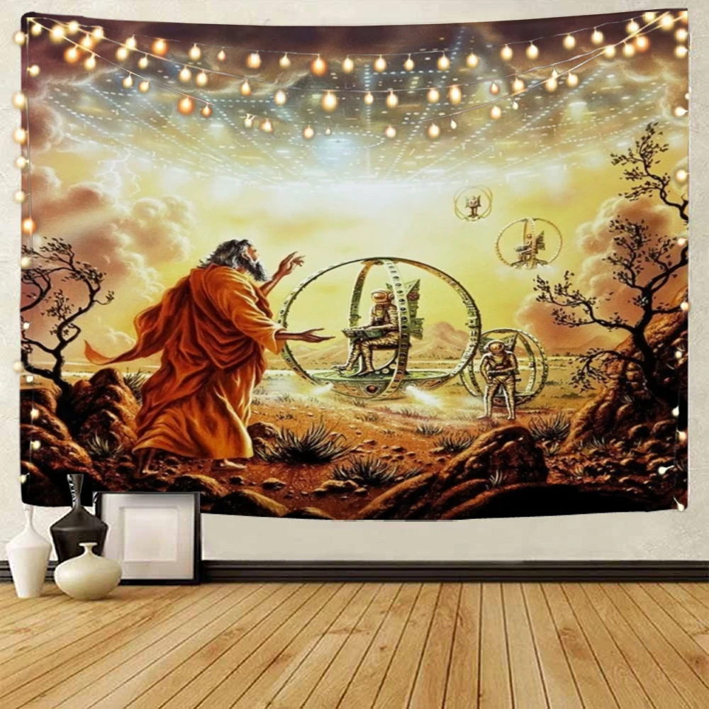 European ancient oil painting, mythological background decoration tapestry, palace oil painting background decoration tapestry