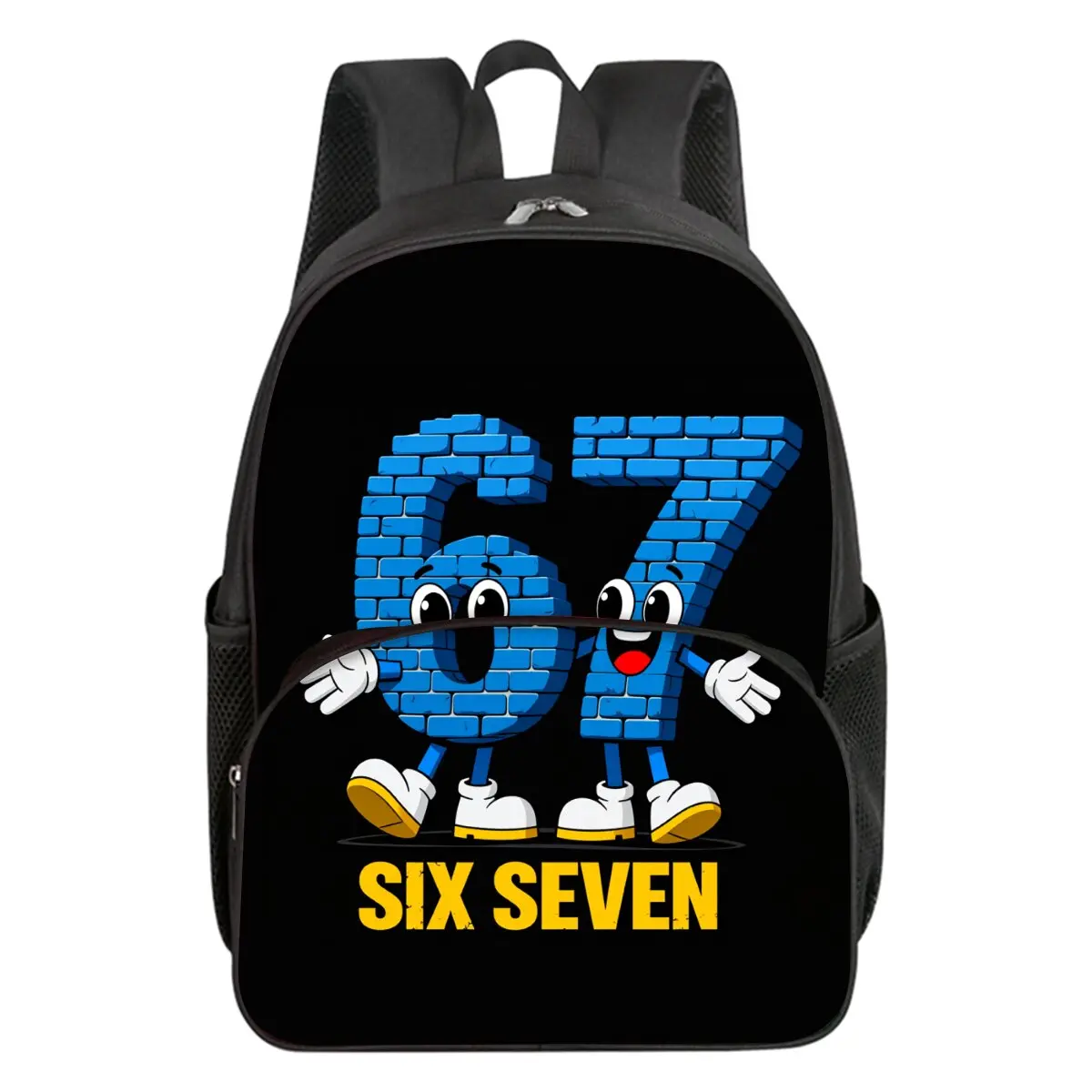 

Красочные рюкзаки с круглым передним карманом и принтом номера 67, лучшие подарки для мальчиков и девочек, школьная сумка с 3D мультяшным рисунком для детей