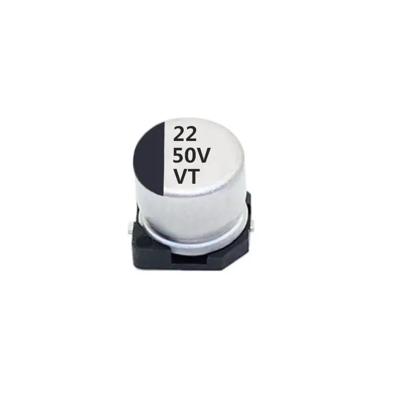 100Pcs New original 50V 22uF ±20% SMD,D6.3xL5.4mm Aluminum Electrolytic Capacitors
