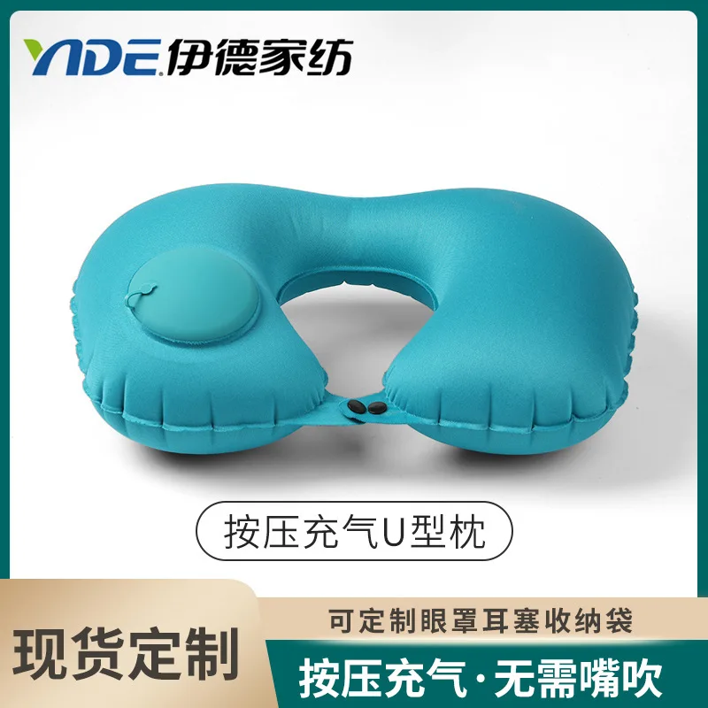 Inflatable Travel Neck Pillow U-Shape Car Head Rest Air Pillow Neck Support Nap Head Rest Air Neck Cushion For Office Car Access