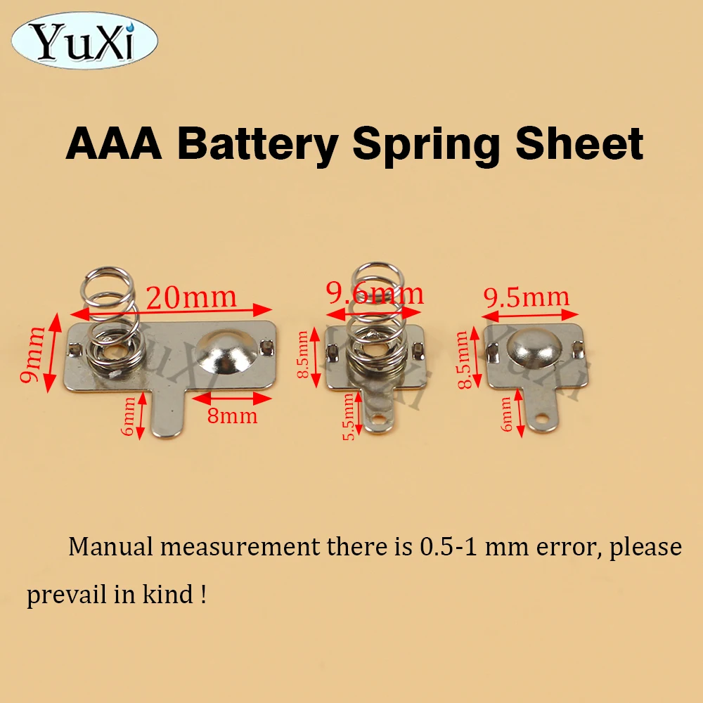 10Set Battery Shrapnel AAA Battery Springs 7 No.Positive And Negative Contact Spring Sheet Plate Silver Unidirectional Slot