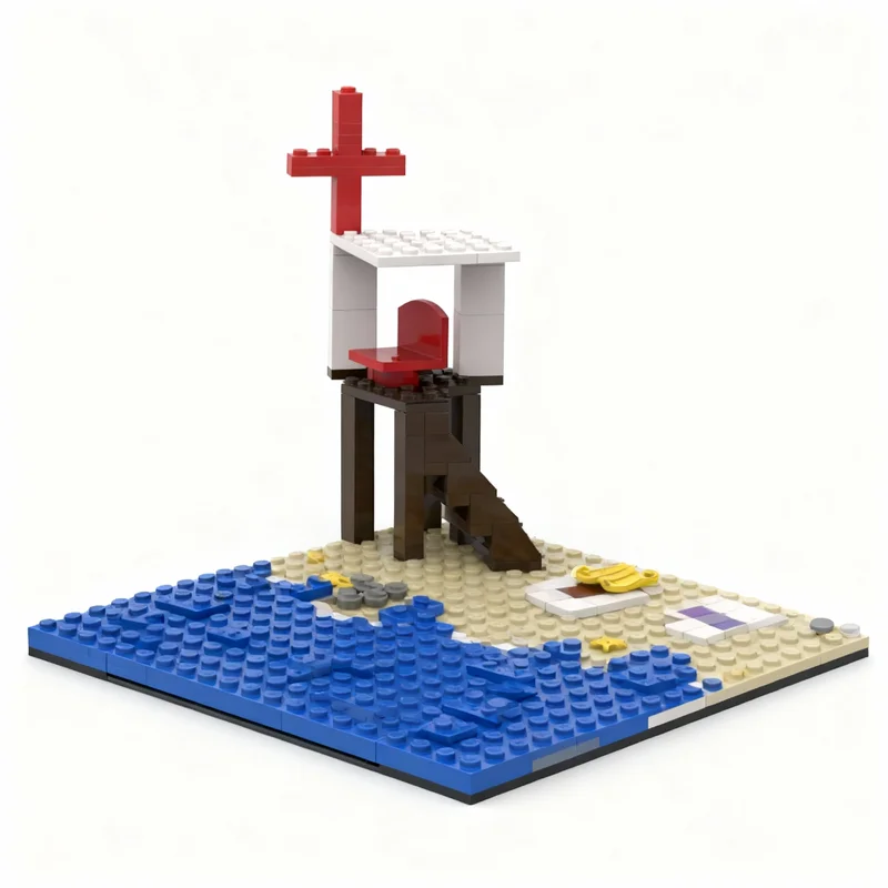 

538pcs MOC Little Beach Atlantis Model Building Blocks Construction Toy Christmas Gifts DIY Creative Idea Education Birthday