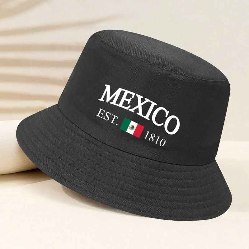 1pc Mexico Flag Bucket Hats for Men Women Summer Outdoor Sun Hat 2026 Double-Sided Sunscreen Hat,suitable for Holiday,daily Wear