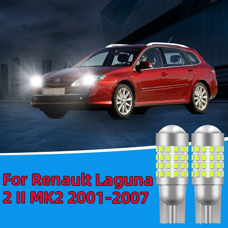 

2 шт. светодиодных ламп T10 для Renault Laguna 2 II MK2 2001-2007, габаритные огни, боковые указатели поворота, сигнальные лампы, фонари для освещения дорожного полотна