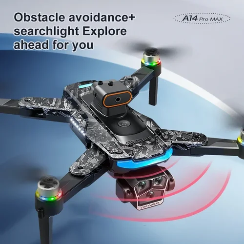 Imagen 2 del producto Xiaomi A14 PRO MAX Drone sin escobillas 8K tres cámaras HD control remoto con pantalla flujo óptico inteligente plegable Quadcopter
