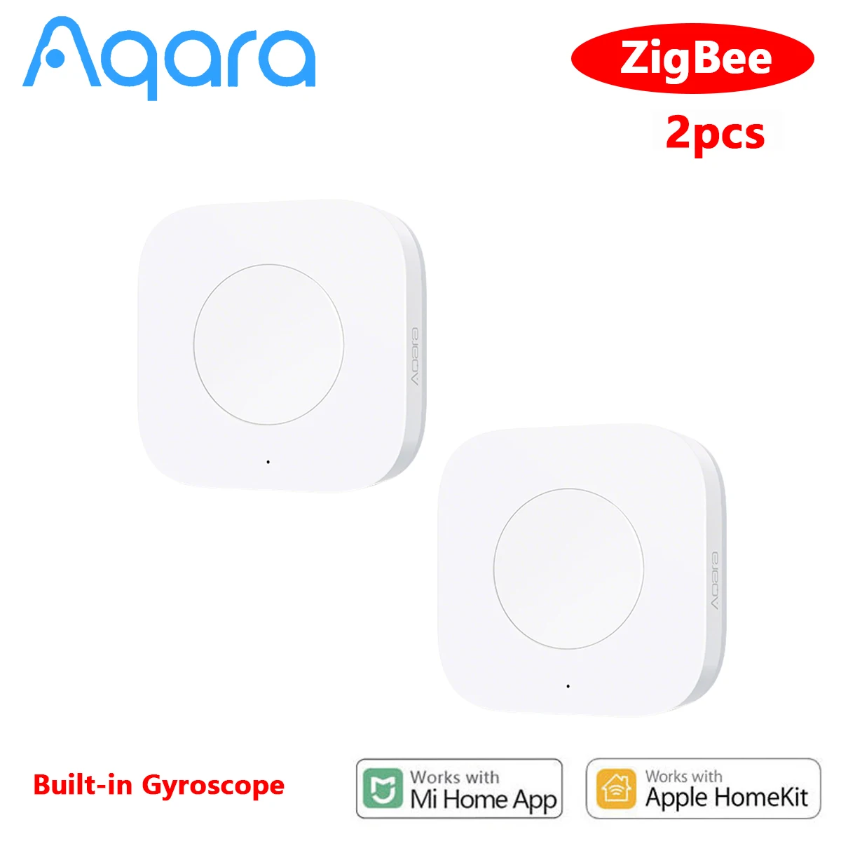 Aqara Smart ZigBee Wireless Switch One Button Key Control Intelligent Application Home Security APP Control Work with Homekit