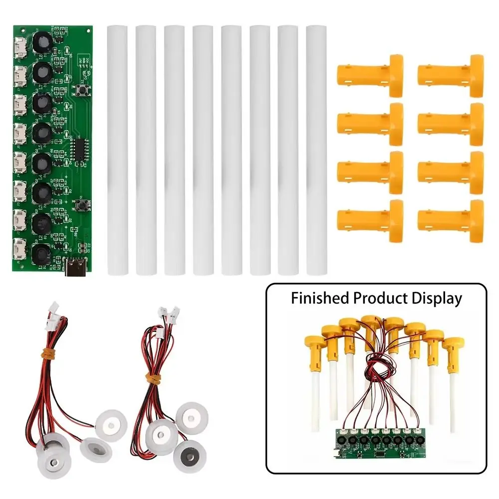 1Set DC 5V Ultrasonic Atomizer Module 12W 8-Nozzle Design Mist Maker Driver Board Type-C Interface Ultrasonic Atomization