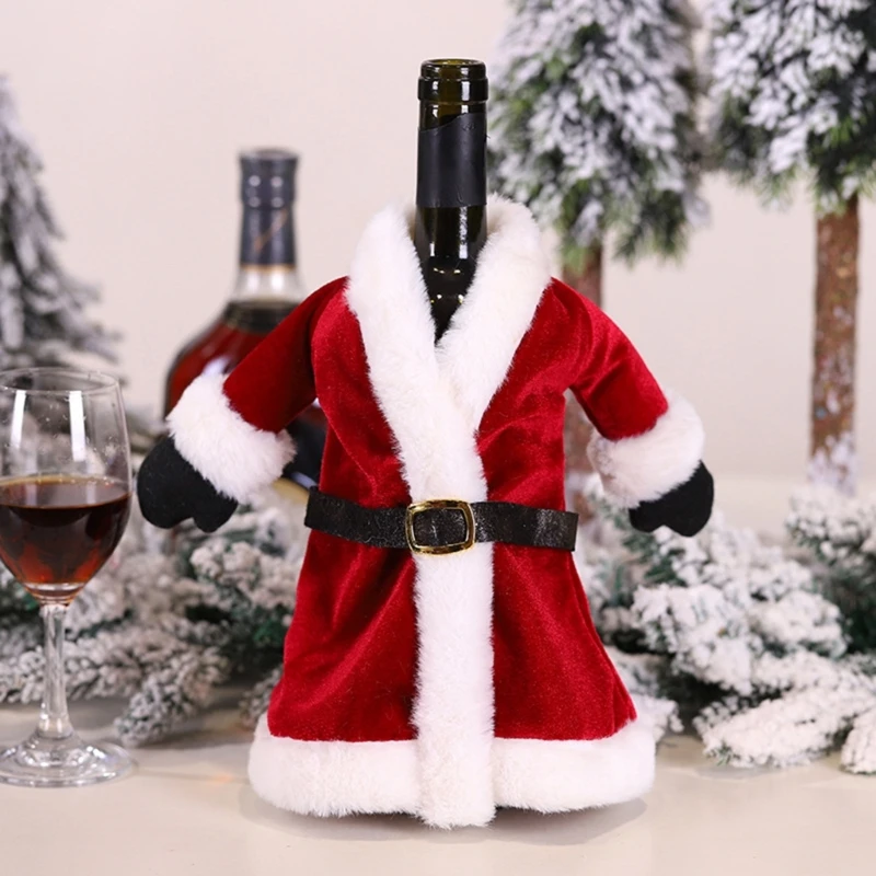 2PCS Wine Bottle Covers Christmas Dress Wine Bottle Cover For Christmas Festive Drop shipping