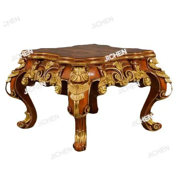 

NXJ European-style All-solid Wood Coffee Table Countertop Parquet Bungalow Villa Luxury Living Room Square Table