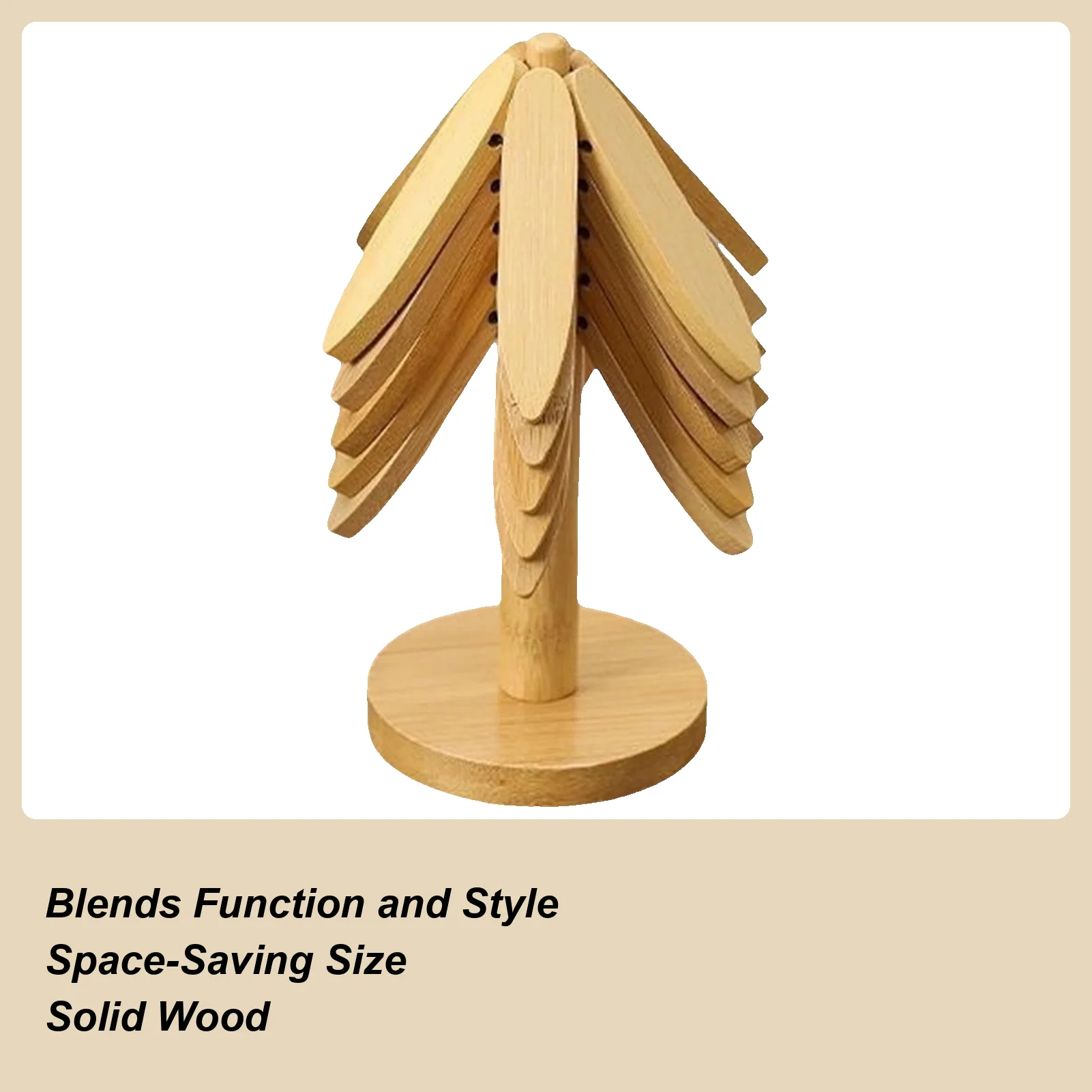 

Wooden Tree Trivet Set Insulation Placemat Christmas Tree Trivets For Hot Dishes Bowls Cups Drinks Teapots Tableware Dining