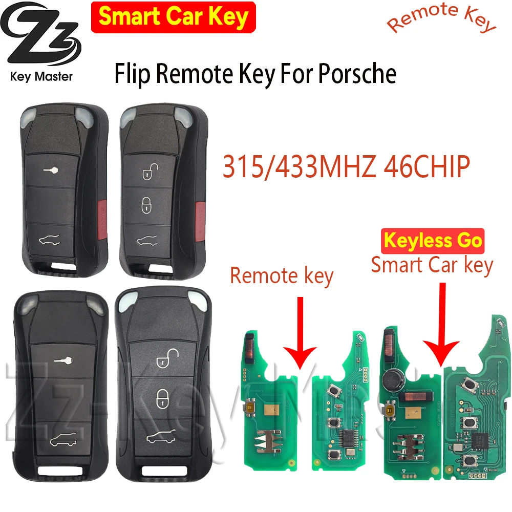 Zz KR55WK45032 ID46 PCF7945 رقاقة 315/433 ميجا هرتز القرب سيارة مفتاح بعيد لبورشه فولكس فاجن بنتلي كونتيننتال GT فلاينج سبير #1