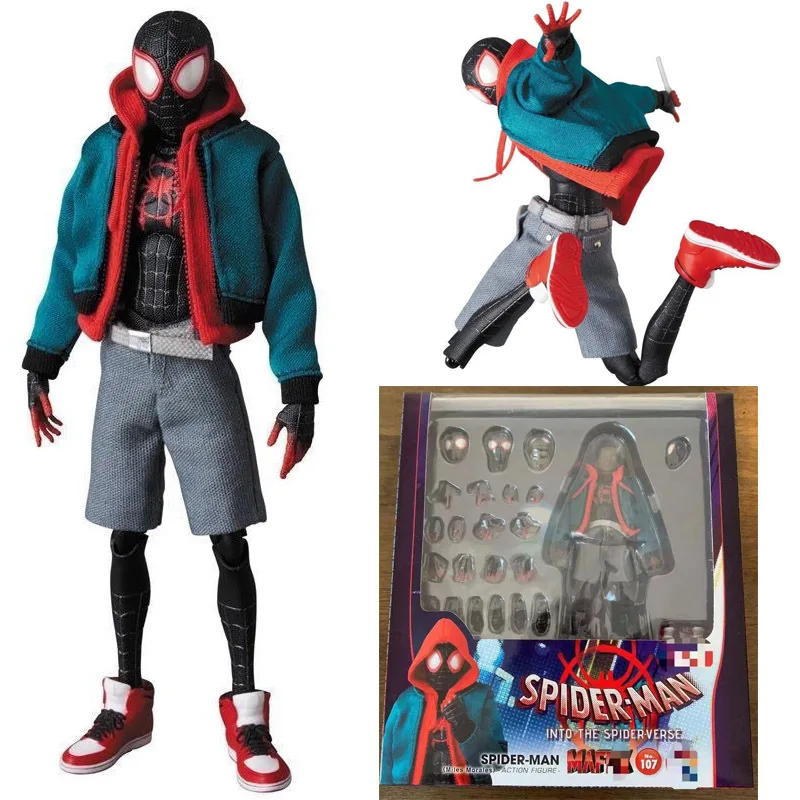 Anime Figure Amazing Spider Man Action Figurine Sofbinal Spiderman Miles Morales Statue Across The Universe Collectble Model Toy