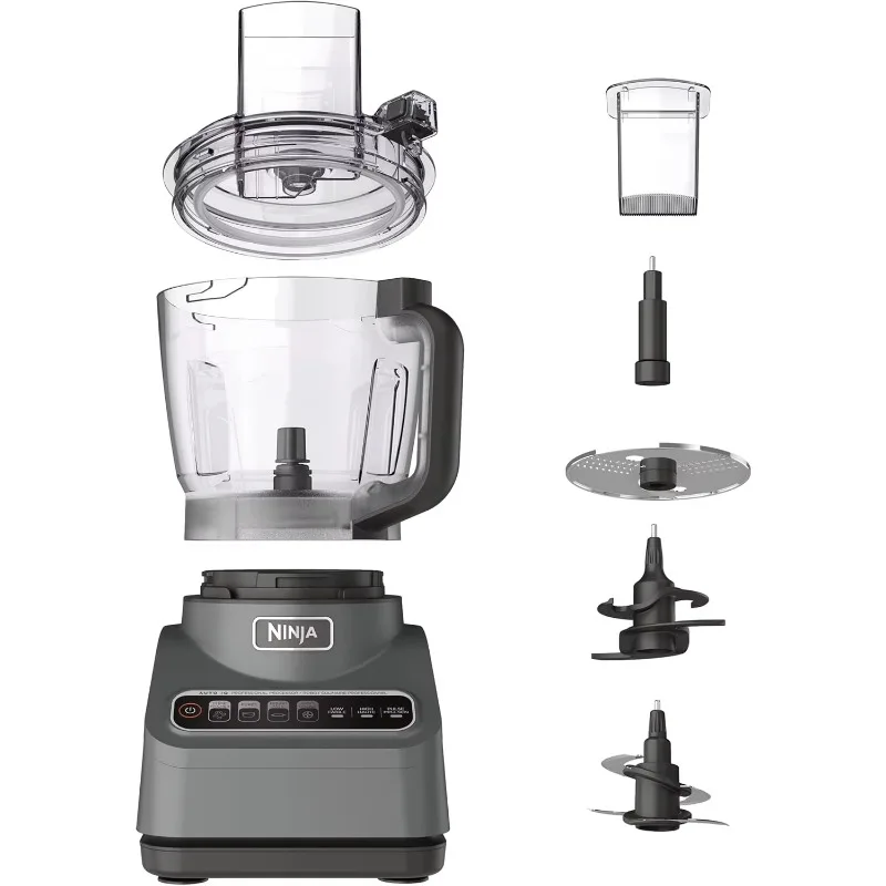 Ninja Food Processor, Professional Plus, 1000 Peak Watts, 4 Functions with 9-Cup Processor Bowl, 3 Blades, Silver, BN601