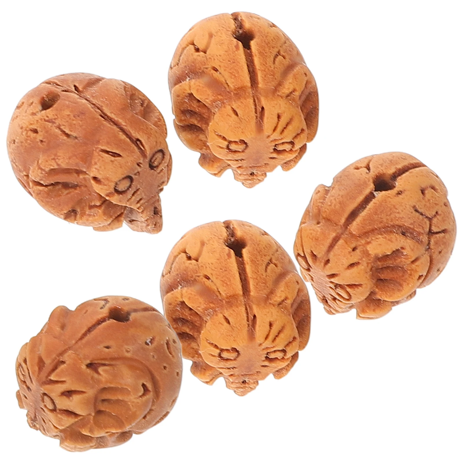 

5 Pcs Peach Pits Carved Beads Elephant Shape DIY Necklace Bracelet Spacer Jewelry Craft Loose Beads H Luck Auspicious